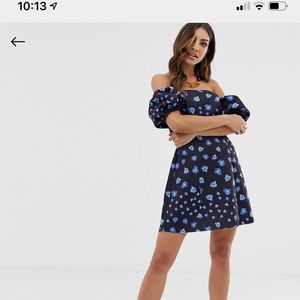 ASOS Ditsy daisy off the shoulder dress